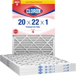 Clorox 20X22X1 Air Filter, Premium Pleated Furnace Filters - 4 Pack. Fixed Price $35.00.