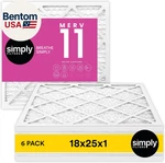 18X25X1 Air Filter, Merv 11, Mpr 1000, 6 Pack, For Home Furnace & Hvac (actua. Fixed Price $78.09.