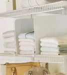 Rubbermaid Fasttrack Closet Shelf Dividers White Count For 12"-16" Shelving. Fixed Price $24.99.