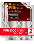 Filtrete Mpr 1000 16X20X1 Furnace Air Filter, Micro Allergen Defense, 2-PACK. Fixed Price $30.00.