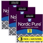 28X30X2 Geothermal Merv 10 Pleated Plus Carbon Furnace Filters Pack. Fixed Price $82.99.