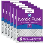 Nordic Pure 10X24X1 Pleated Merv 8 Air Filters 6 Pack. Fixed Price $65.99.