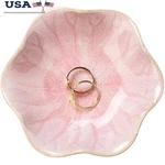 Ceramic Lotus Leaf Ring Holder Dish Jewelry Tray Magic Glaze Home Decor Gift New. Fixed Price $10.00.