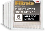 Filtrete Air Filter, Mpr 300, Merv 5, Clean Living 14X14X1, White. Fixed Price $57.11.