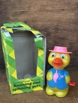 Vtg Wind Up Running & Spinning Pets Duck W/hat Toy Easter Unlimited Original Box. Fixed Price $22.00.