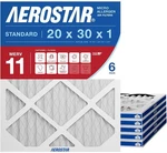 Aerostar 20X30X1 Merv 11 - 6 Count Pleated Hvac, Furnace & Air Conditioner.... Fixed Price $30.00.