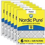 Nordic Pure 16" X 25" 1" Pleated Merv 10 Air Filters (6-PACK). Fixed Price $54.00.