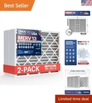 Trufilter 16X20X4 Merv 13 Air 2-PACK Captures Dust & Allergens. Fixed Price $87.51.