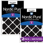 20X24X4 (3 5/8) Pure Carbon Pleated Odor Reduction Merv Furnace Filters Pack. Fixed Price $74.99.