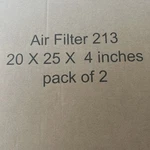 Air Defiltro Filter 213 20" X 25" 4" Pack Whole House MERV-13. Fixed Price $48.00.
