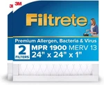 Filtrete Furnace Air Filter, Merv 13, Mpr 1900, 24X24X1, White. Fixed Price $49.61.
