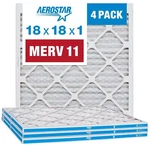 Aerostar 18X18X1 Merv 11 Pleated Air Filter, Furnace 4 Pack (a.... Fixed Price $48.56.