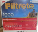 Box Of 3M Filtrete 14 1000/1085 Mpr Allergen Defense Furnace Filter. Fixed Price $64.08.